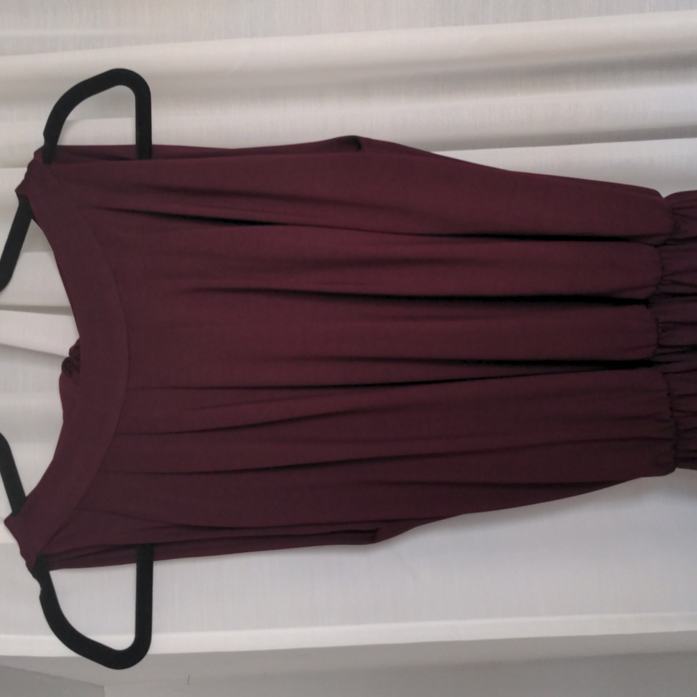 KOH KOH Burgundy Sleeveless Floor Length Gown (L)